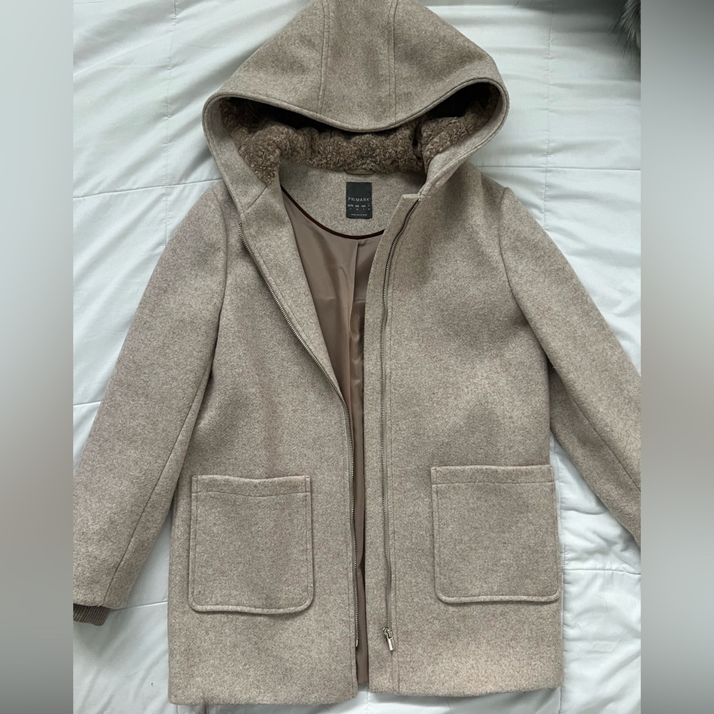 Primark Beige Fleece-Lined Coat